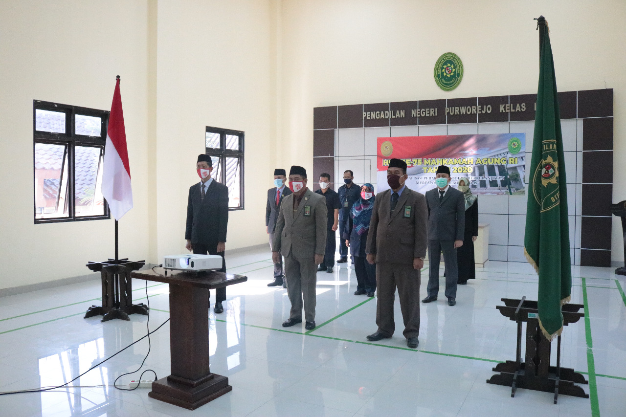 PN Purworejo Memperingati Hut ke -75 Mahkamah Agung RI  Secara Virtual